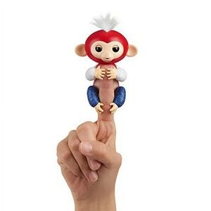 Fingerlings Limited Edition Liberty Red White & Blue WowWee Glitter Monkey 🐒